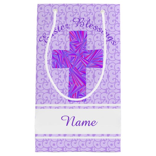 Paars kruissymbool Christelijk symbool Pasen Pasen Klein Cadeauzakje (Voorkant)