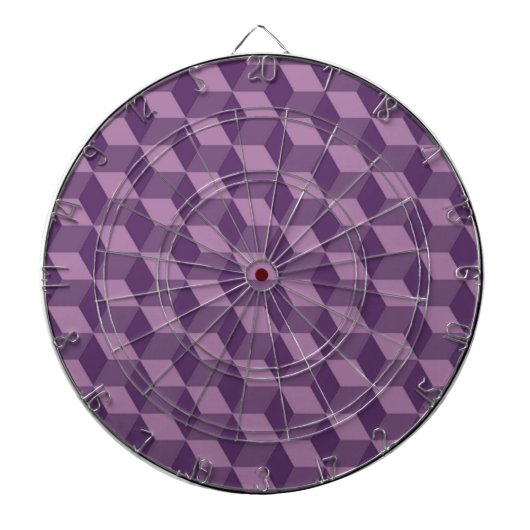 PAARS KUBES PATTERN DARTBORD (Voorkant)