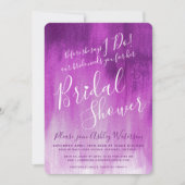 Paars kunstwerk vrijgezellenfeest nodigt uit kaart (Voorkant)