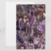 Paars kwarts briefpapier (Voorkant / Achterkant)