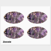 Paars kwarts ovale sticker (Vel)