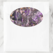 Paars kwarts ovale sticker (Tas)