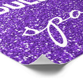 Paars laat nooit iemand je mond snoeren poster (Hoek)