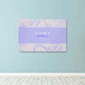  PAARS LACE Bat Mitzvah Sign-In Board Canvas Afdruk (Insitu (Houten vloer))