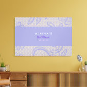  PAARS LACE Bat Mitzvah Sign-In Board Canvas Afdruk (Insitu (Woonkamer))