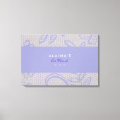 PAARS LACE Bat Mitzvah Sign-In Board Canvas Afdruk (Voorkant)