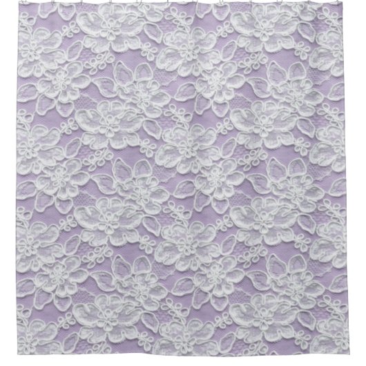 Paars Lace Shower Curtain Douchegordijn (Voorkant)