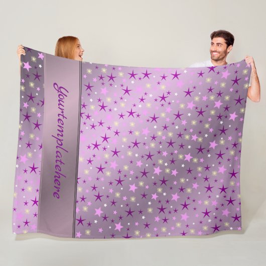 paars, lachen, gelukkig, sterren, regenboog, kleur fleece deken (In situ)