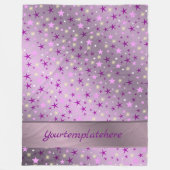 paars, lachen, gelukkig, sterren, regenboog, kleur fleece deken (Voorkant)