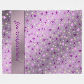 paars, lachen, gelukkig, sterren, regenboog, kleur fleece deken (Voorkant (Horizontaal))