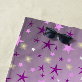 paars, lachen, gelukkig, sterren, regenboog, kleur strandlaken (In situ)