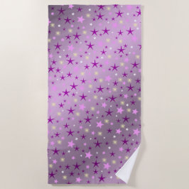 paars, lachen, gelukkig, sterren, regenboog, kleur strandlaken