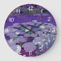 Paars Lake Dreaming Clock