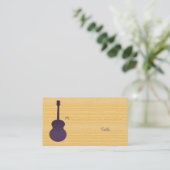 Paars land Guitar Place Card Plaatskaartje (Staand voorkant)
