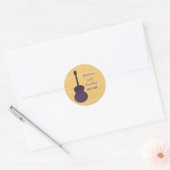 Paars land Guitar Wedding Stickers (Envelop)