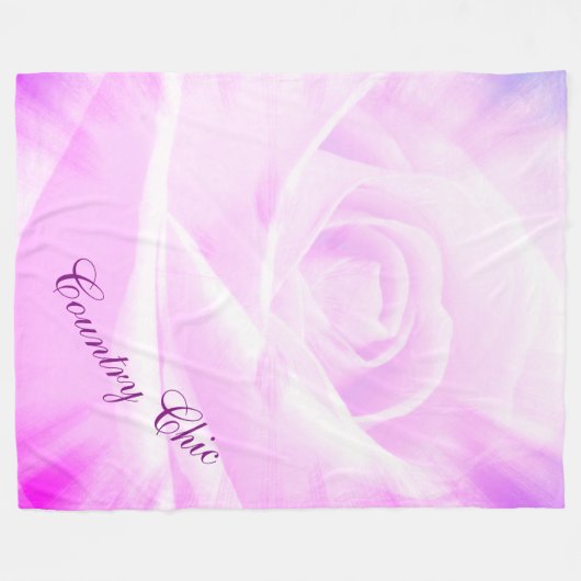  paars landontwerp fleece deken (Voorkant (Horizontaal))