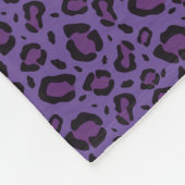 Paars laopardpringspatroon fleece deken (Hoek)
