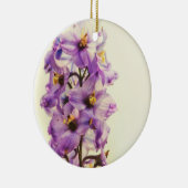 Paars Larkspur Delphinium Keramisch Ornament (Rechts)