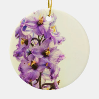 Paars Larkspur Delphinium Keramisch Ornament