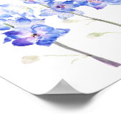 paars larkspur delphinium waterverf poster (Hoek)