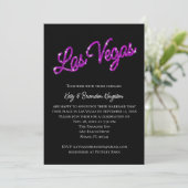 Paars Las Vegas Sparkles Post Wedding Invitation Kaart (Staand voorkant)