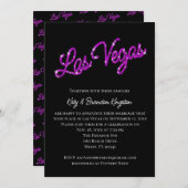Paars Las Vegas Sparkles Post Wedding Invitation Kaart (Voorkant / Achterkant)