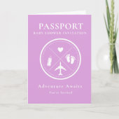 Paars Lavendel Pasfoto Baby Shower (Voorkant)