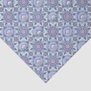 Paars, Lavendel, Sering, Blauw & Wit Art Deco Tissuepapier