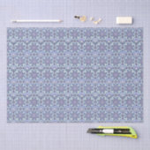 Paars, Lavendel, Sering, Blauw & Wit Art Deco Tissuepapier (Craft)