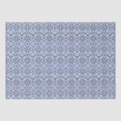 Paars, Lavendel, Sering, Blauw & Wit Art Deco Tissuepapier (Voorkant)