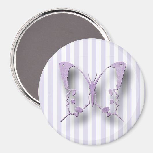 Paars lavender Butterfly Magnet (Voorkant / Achterkant)