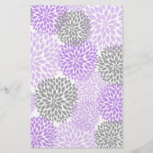 Paars lavender Dahlia Scrapbook-papier Briefpapier (Voorkant)
