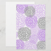 Paars lavender Dahlia Scrapbook-papier Briefpapier (Voorkant / Achterkant)