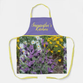 Paars Lavender Daisy Flowers Floral Mums Kitchen Schort (Voorkant)
