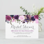Paars Lavender Floral Boho Vrijgezellenfeest Kaart (Staand voorkant)