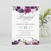 Paars Lavender Floral Boho Vrijgezellenfeest Kaart (Staand voorkant)