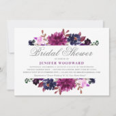 Paars Lavender Floral Boho Vrijgezellenfeest Kaart (Voorkant)