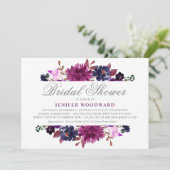 Paars Lavender Floral Boho Vrijgezellenfeest Kaart (Staand voorkant)