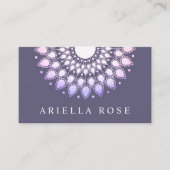 Paars Lavender Floral Lotus Visitekaartje (Voorkant)