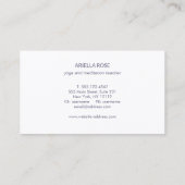 Paars Lavender Floral Lotus Visitekaartje (Achterkant)