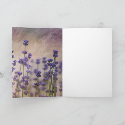 Paars lavender Flowers Kaart (Binnen)