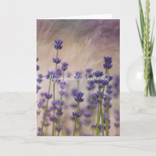 Paars lavender Flowers Kaart