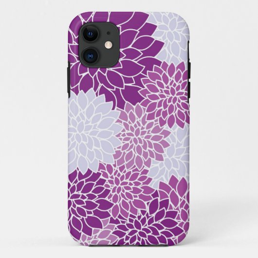 Paars lavender Flowers Patroon Case-Mate iPhone Case (Achterkant)