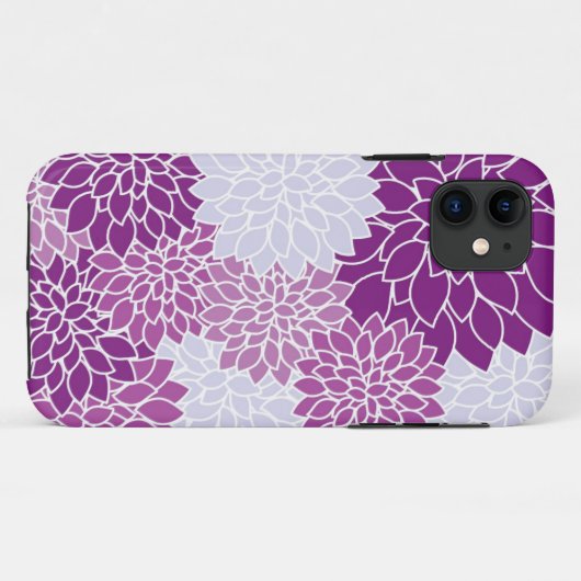Paars lavender Flowers Patroon Case-Mate iPhone Case (Achterkant (horizontaal))