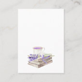 Paars lavender Flowers Straw Pet Dank u wel Visitekaartje (Achterkant)