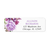 Paars lavender greenery floral label (Voorkant)