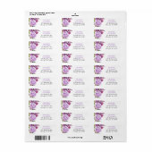 Paars lavender greenery floral label (Full Sheet)