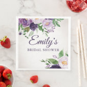 Paars lavender Greenery Gray Vrijgezellenfeest Pap Servet (Insitu)