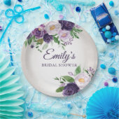 Paars Lavender Greenery Gray Vrijgezellenfeest Papieren Bordje (Feest)