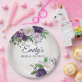 Paars Lavender Greenery Gray Vrijgezellenfeest Papieren Bordje (Feest)